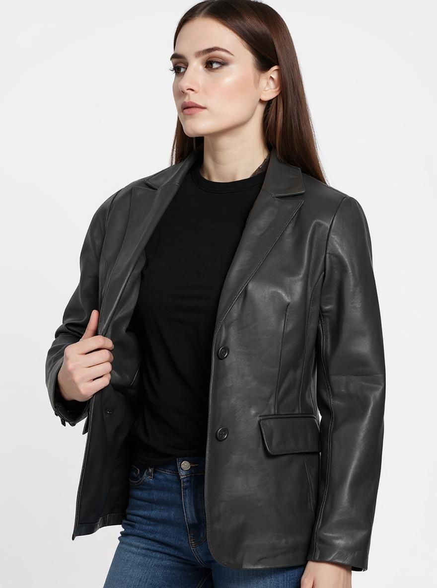 Executive Leather Blazer