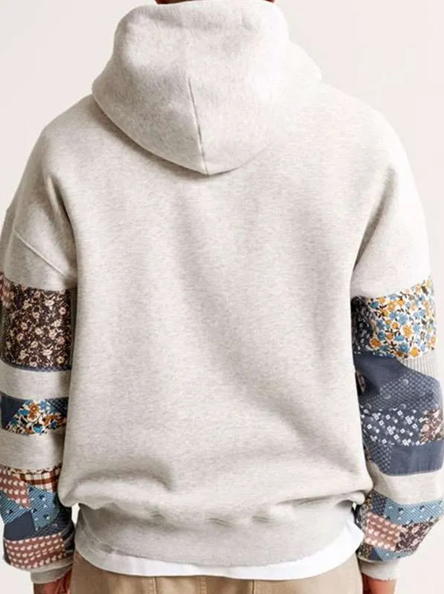 Abercrombie Patchwork Pullover Hoodie