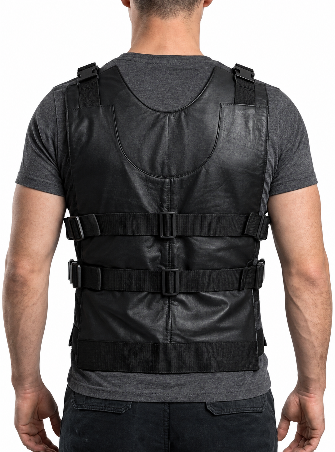 EXOROAR™ Tactical Skull Combat Vest (Punisher Style) – Premium Leather Harness