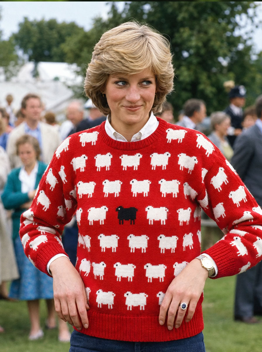 Princess-Diana-Sheep-Red-Sweater