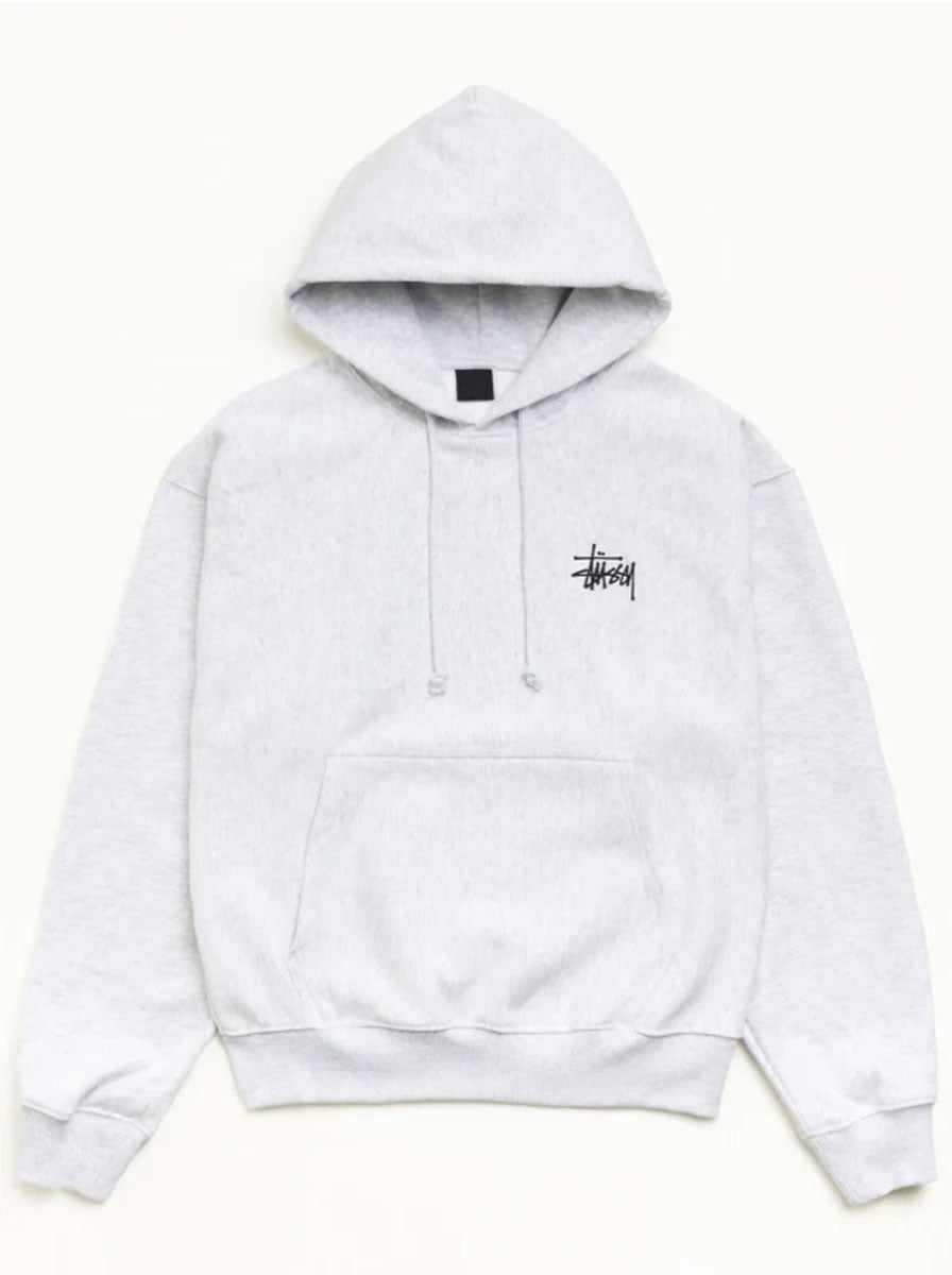 Stussy-Basic-Pullover-Gray-Hoodie