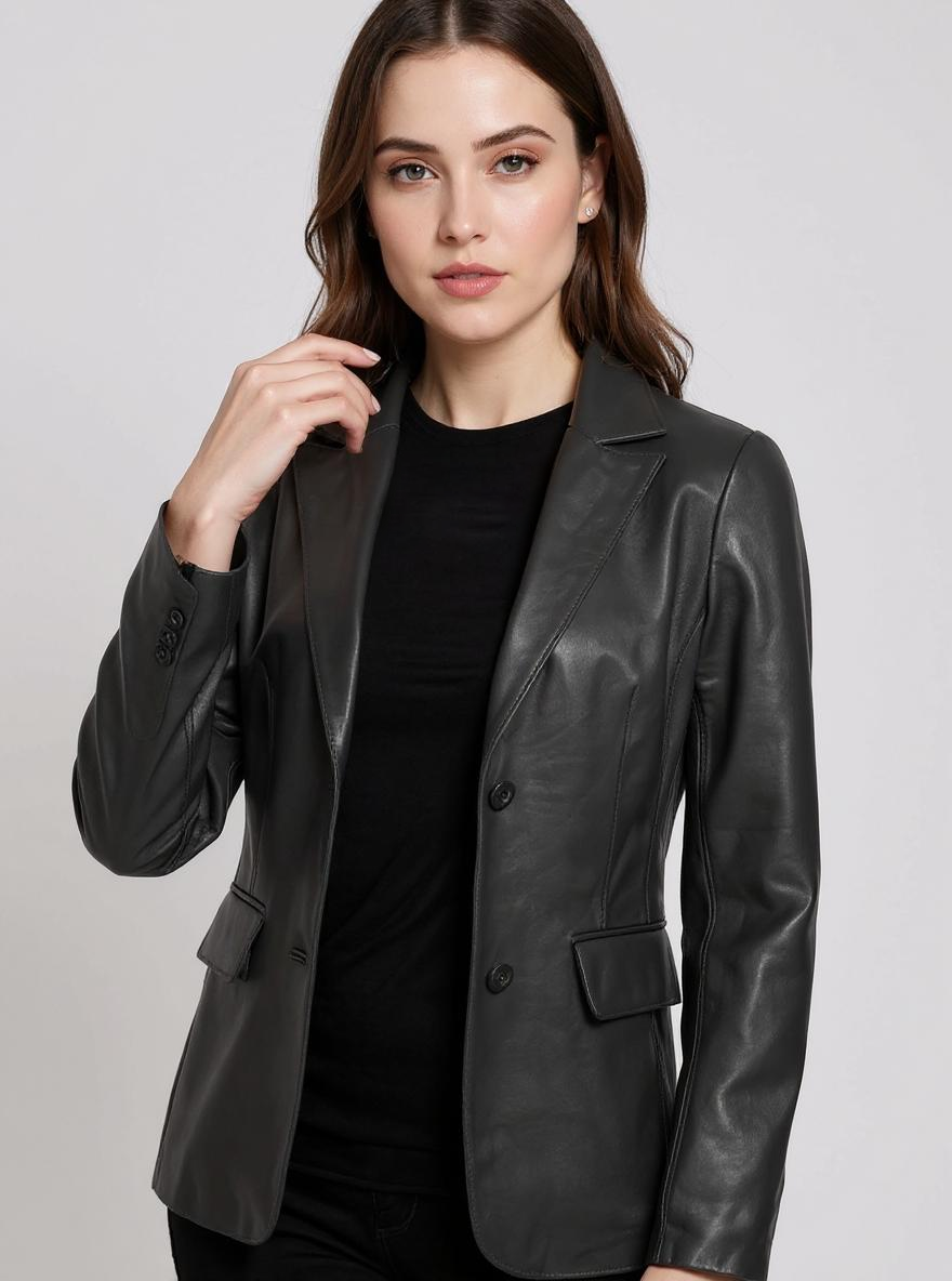 Executive Leather Blazer