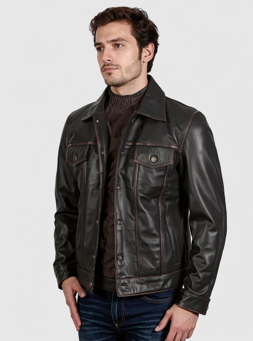 Regal Suede Trucker - Biker Jackets