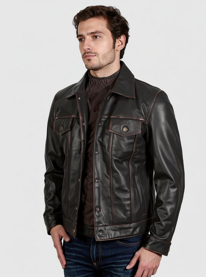Regal Suede Trucker - Biker Jackets