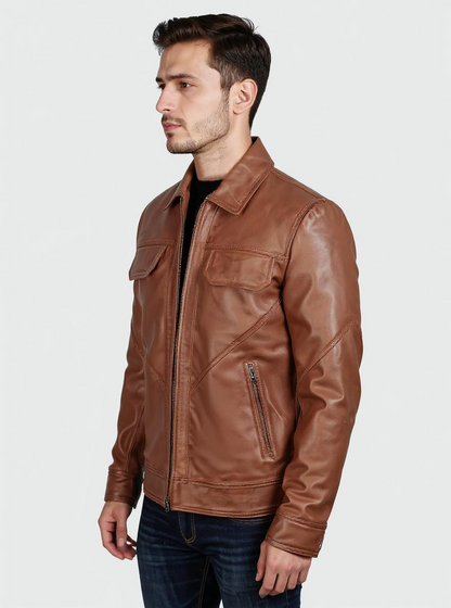 Prestige Leather Trucker - Biker Jackets