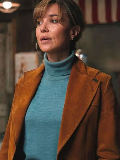 Belle-Skinner-Marshals-2026-Tan-Suede-Leather-Blazer