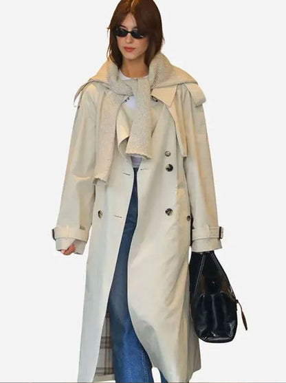 NYC 2026 Daisy Edgar-Jones Cotton Trench Coat