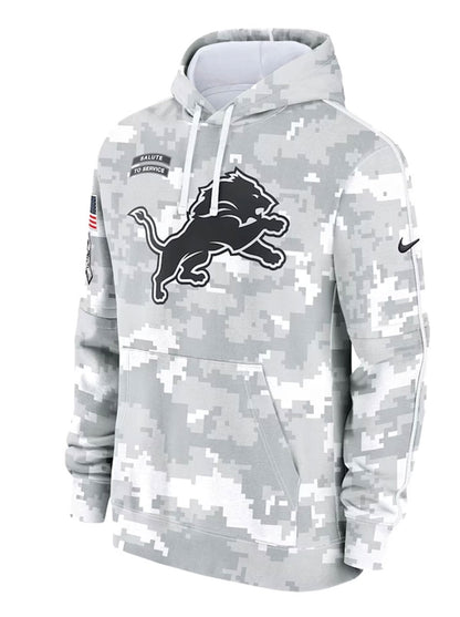 Detroit Lions 2024 Arctic Camo Salute to Service Hoodie