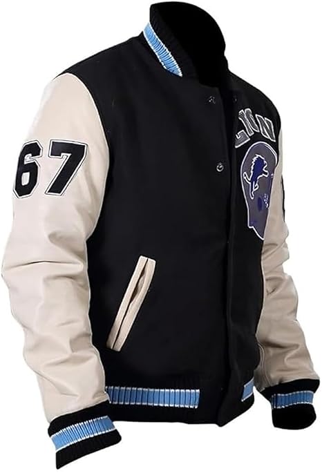 Detroit Beverly Hills Cop Varsity Jacket Men's - Axel Foley Lions Baseball Wool Varsity Jacket For Men