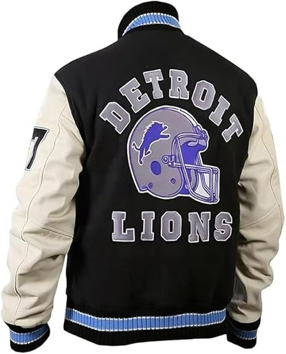 Detroit Beverly Hills Cop Varsity Jacket Men's - Axel Foley Lions Baseball Wool Varsity Jacket For Men