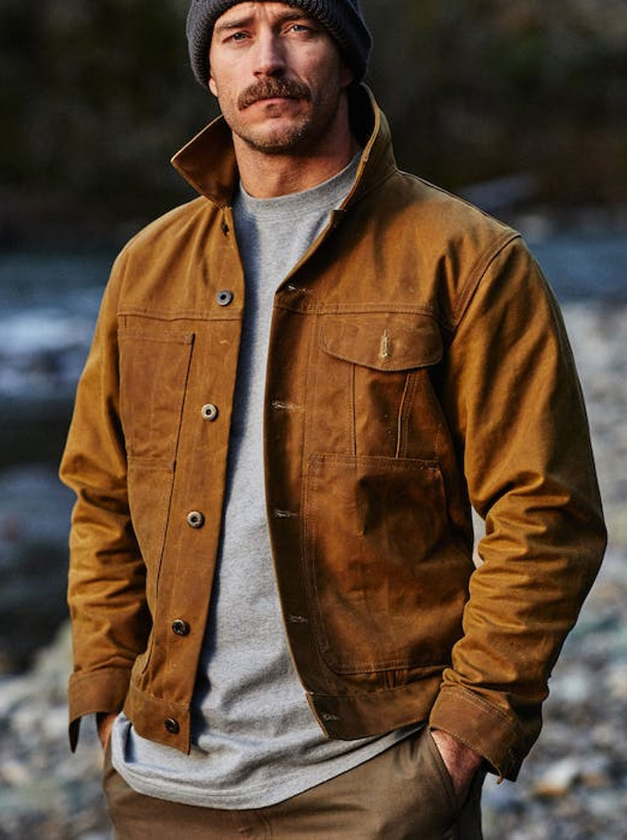 Filson-Tin-Cloth-Short-Lined-Cruiser-Brown-Cotton-Jacket