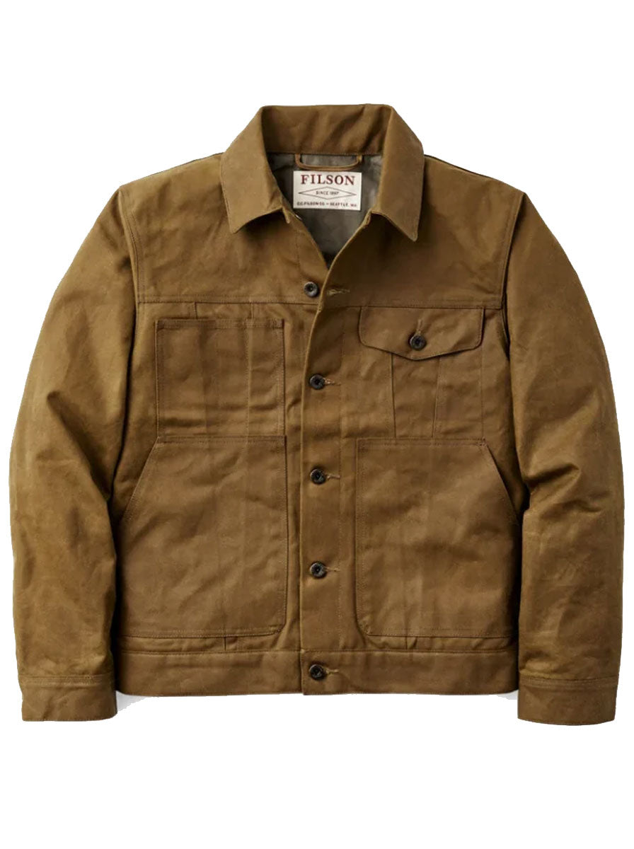 Filson Tin Cloth Short Lined Cruiser Brown Jacket