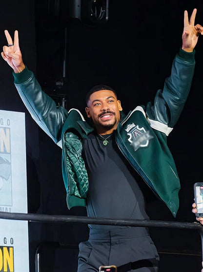 Lanterns 2026 John Stewart Green Wool & Leather Letterman Varsity Jacket