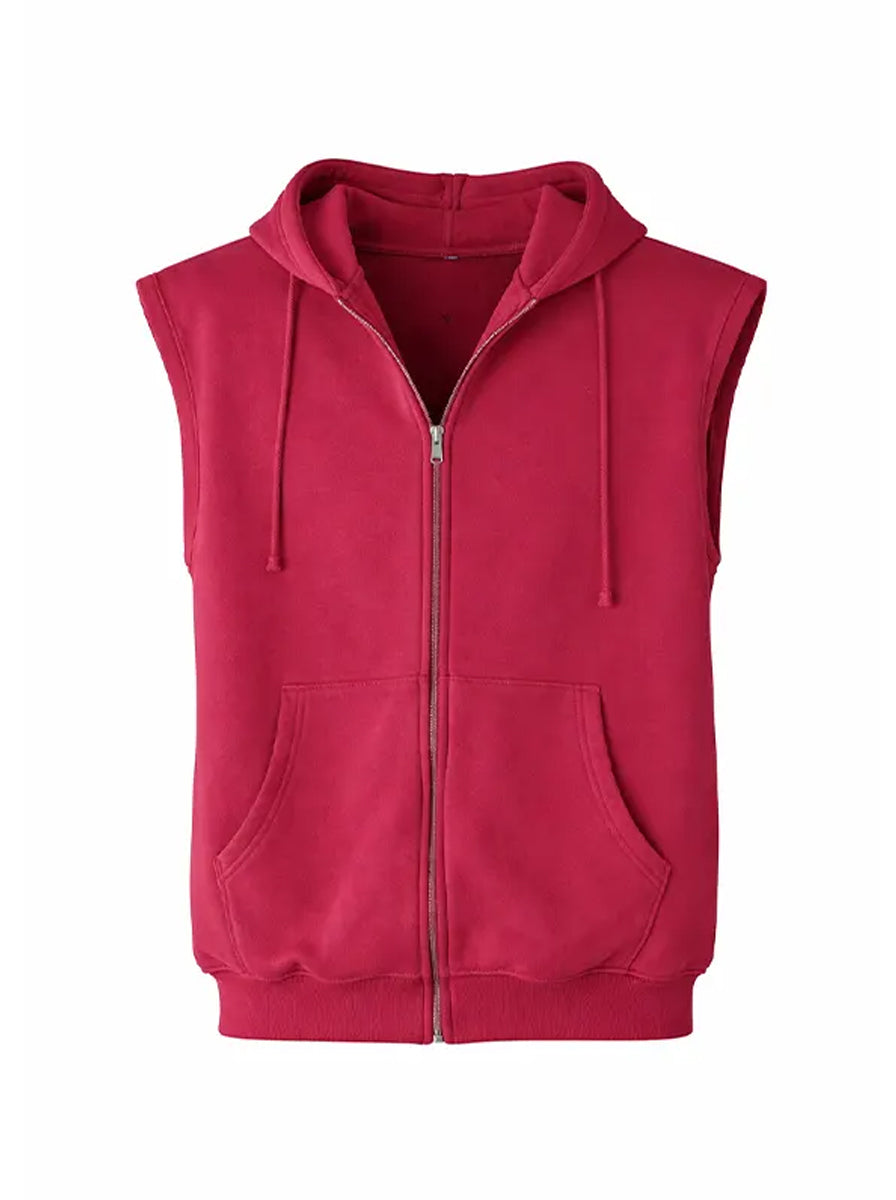 Greg Ross Justin Bieber Pink Sleeveless Hoodie