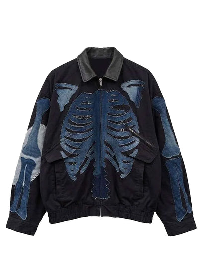 Halloween Black Rib Cage Jacket