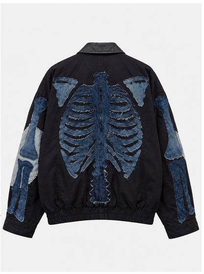 Halloween Black Rib Cage Jacket