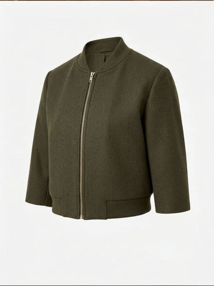 Jenna-Ortega-Klara-and-the-Sun-2026-Green-Crooped-Jacket