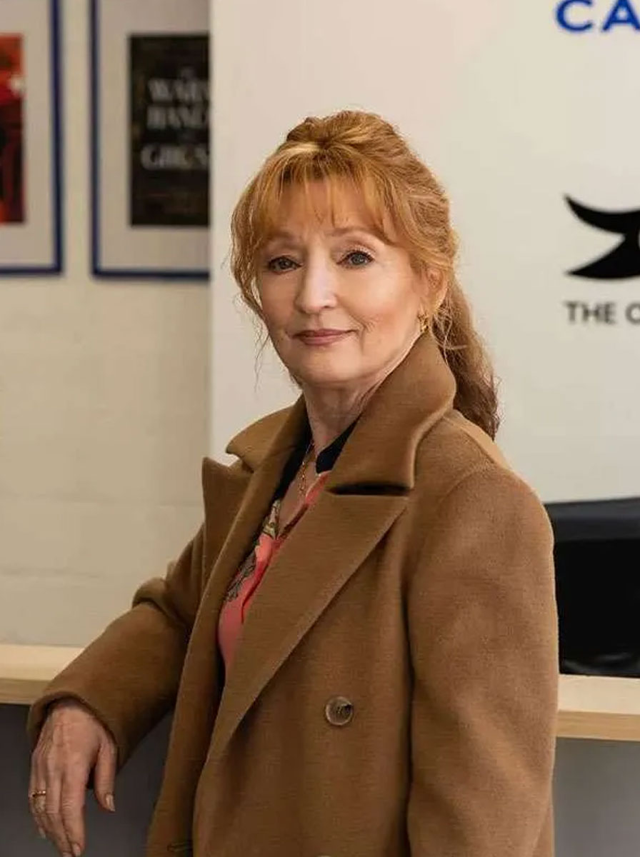 Marble-Hall-Murders-Lesley-Manville-Brown-Coat