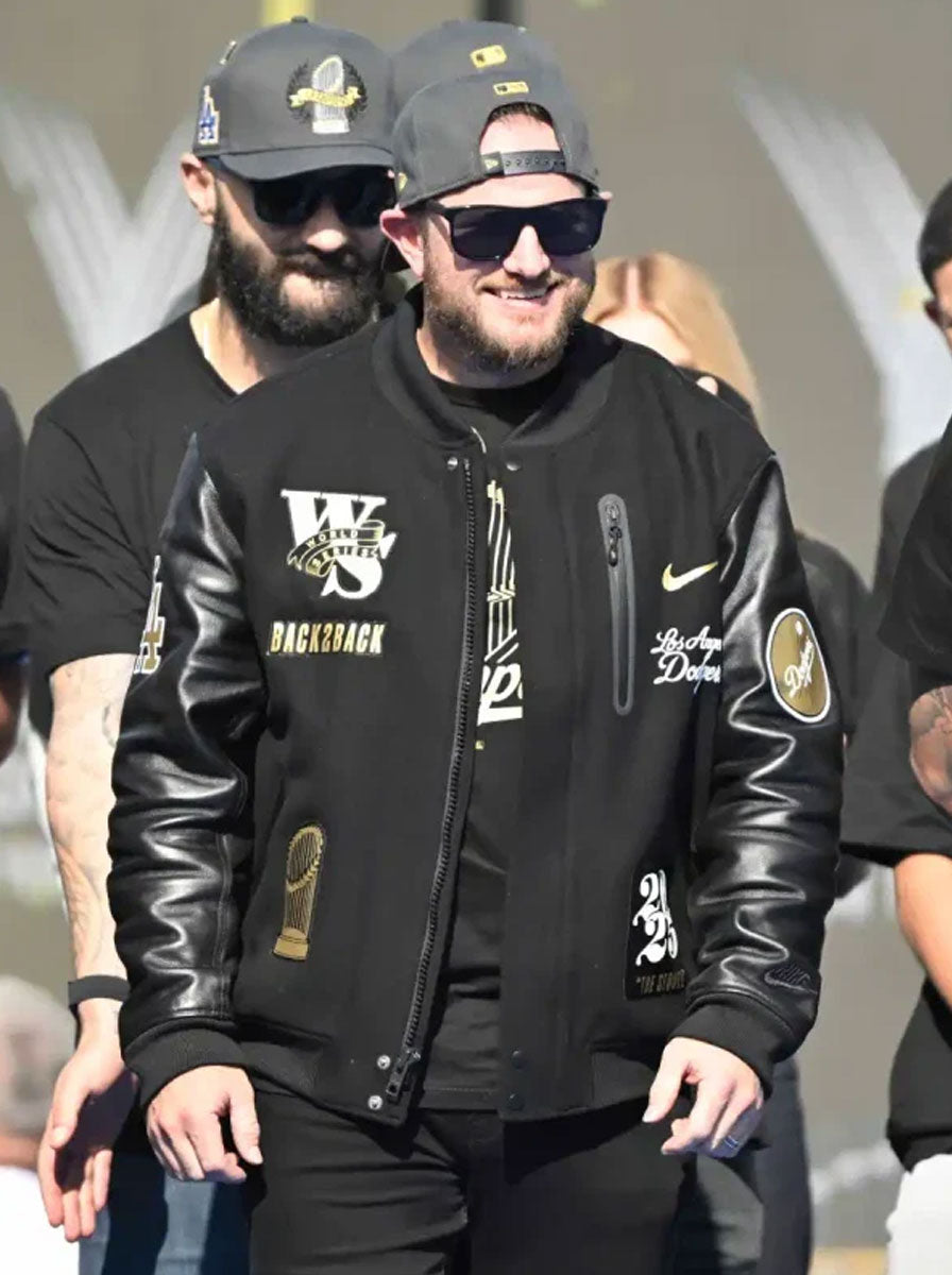 LA Dodgers Max Muncy Black Letterman Jacket