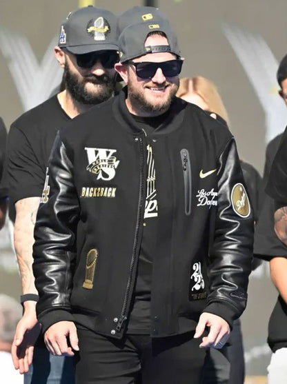 LA Dodgers Max Muncy Black Letterman Jacket