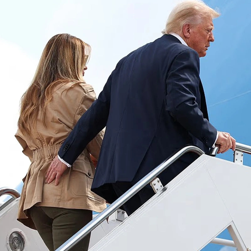 Melania Trump Texas Jacket – Women’s Cotton Safari Style Celebrity Inspired Jacket