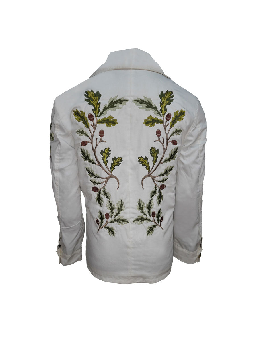 Saltburn-Barry-Keoghan-Embroidery-White-Cotton-Jacket