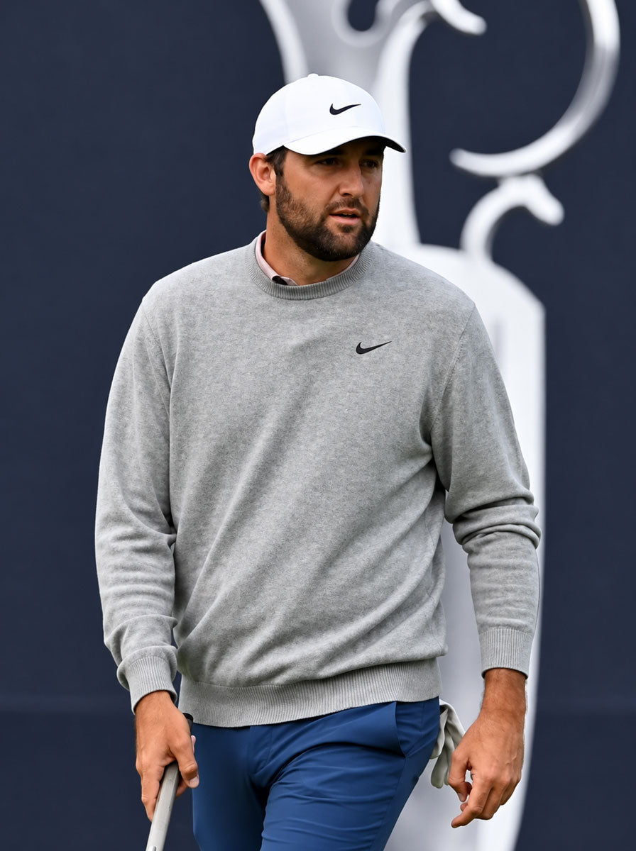 Scottie-Scheffler-153rd-Open-Championship-Nike-Golf-Gray-Sweater