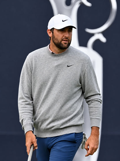 Scottie-Scheffler-153rd-Open-Championship-Nike-Golf-Gray-Sweater