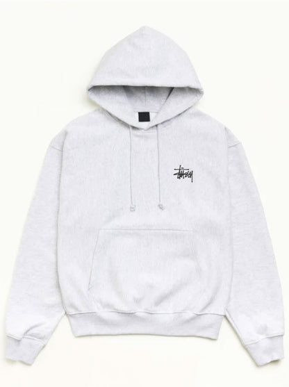 Stussy-Basic-Pullover-Gray-Hoodie