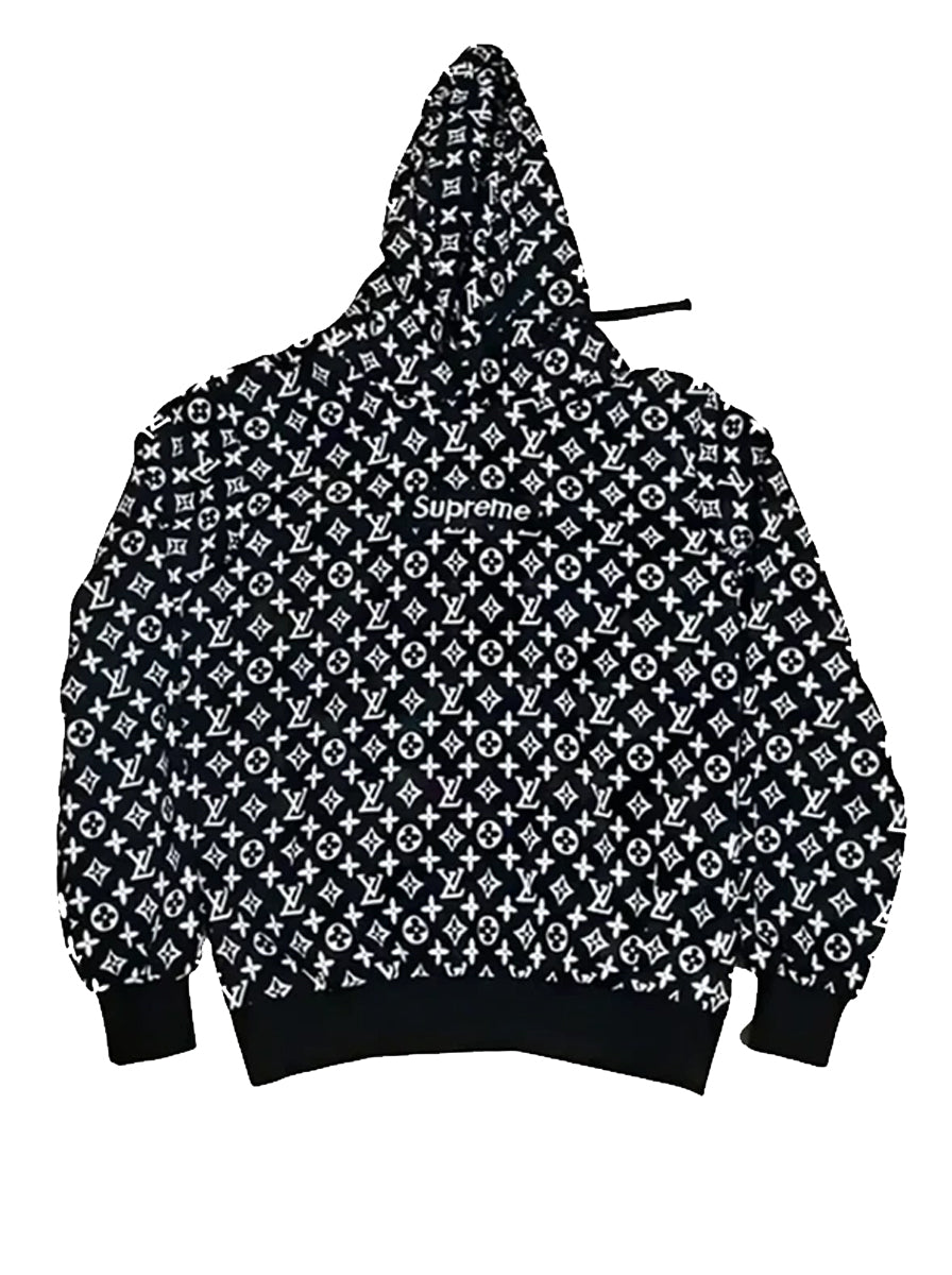 Supreme x Louis Vuitton Box Logo Pullover Black Hoodie