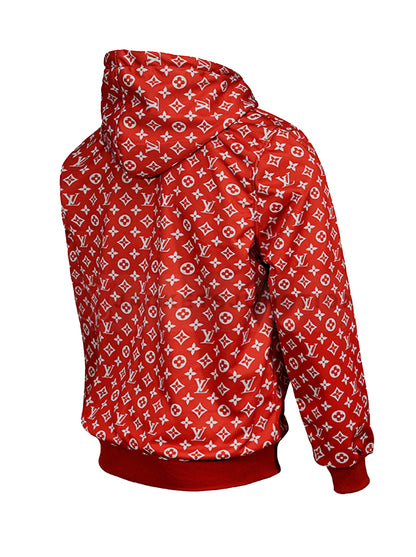 Supreme x Louis Vuitton Box Logo Red Pullover Hoodie