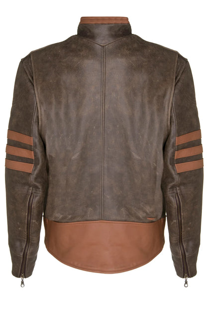 Wolverine Inspired Brown Genuine Leather Jacket – X-Men Origins Style