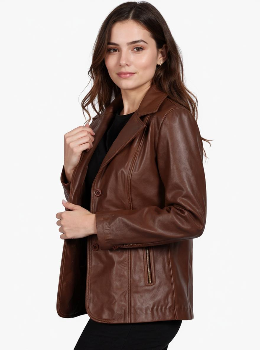 Opulent Leather Blazer