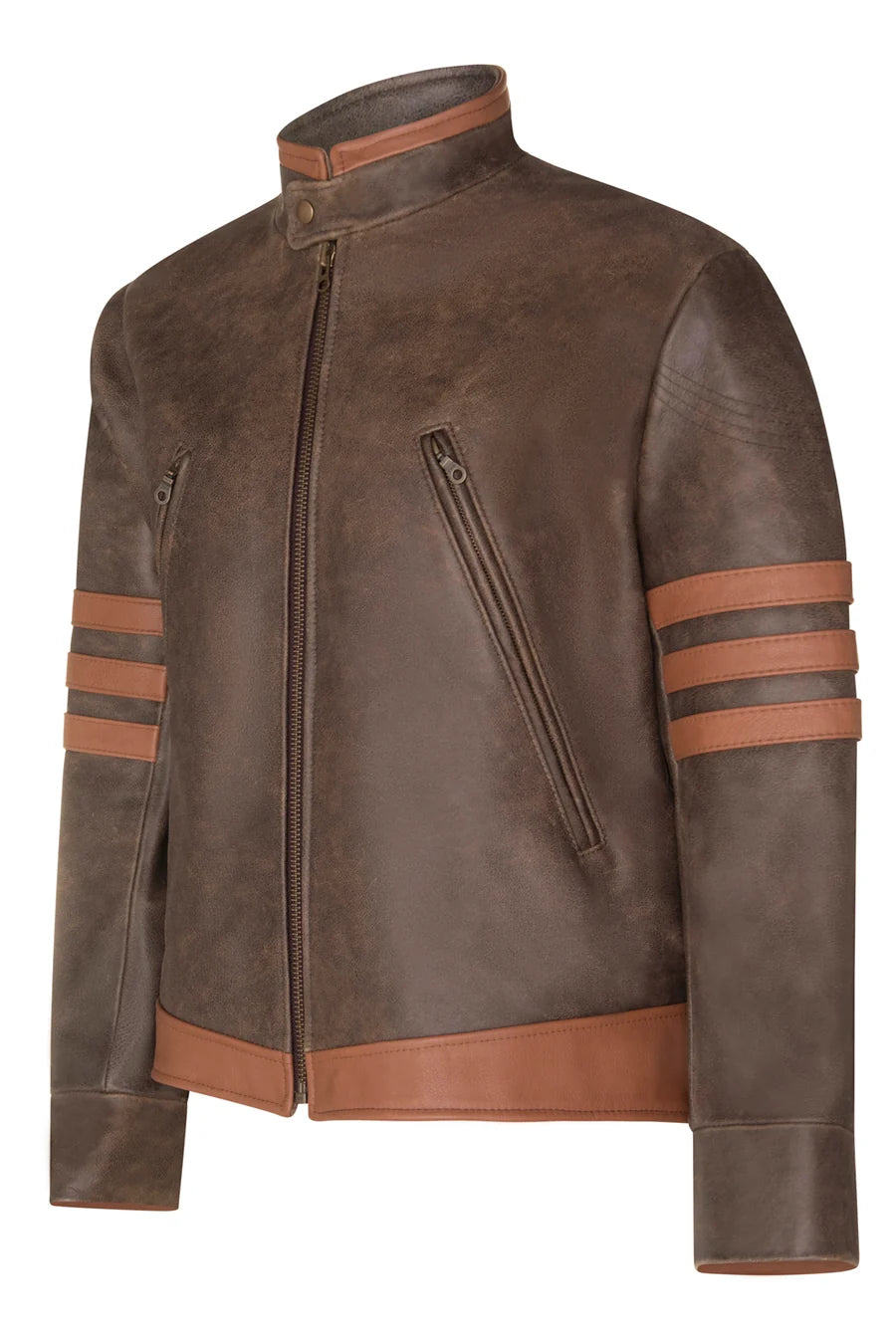 Wolverine Inspired Brown Genuine Leather Jacket – X-Men Origins Style