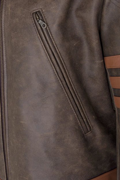 Wolverine Inspired Brown Genuine Leather Jacket – X-Men Origins Style